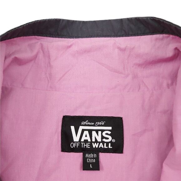 Vans Bomber Girls Jacket Youth Size Large Gray Full Zip Long Sleeve Thumbhole - Picture 11 of 11